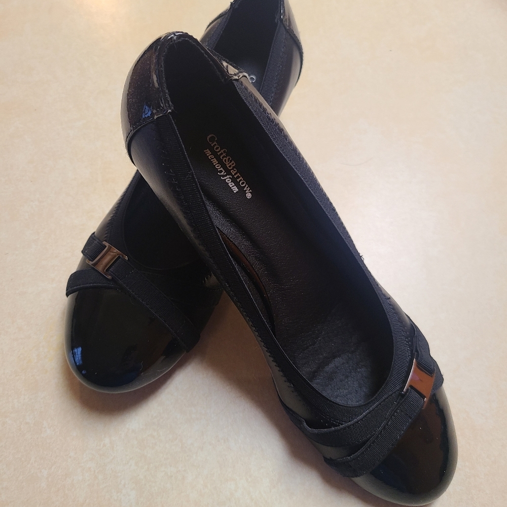 *NWOT Croft & Borrow Black Shoes Size 9 1/2
